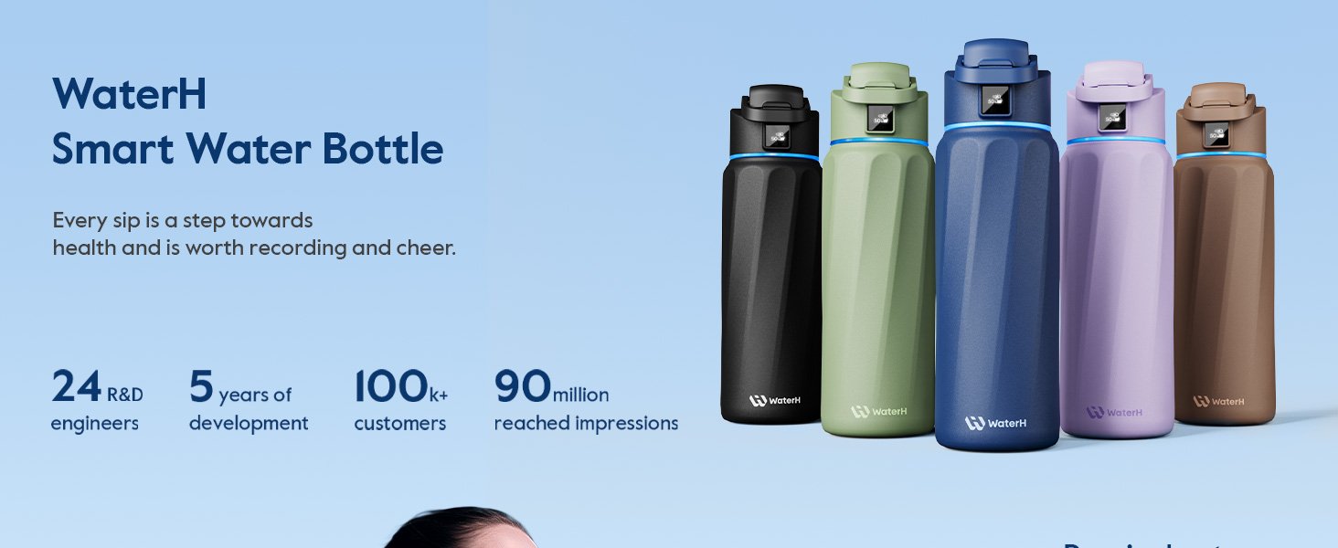 Smart Water Bottle (500ml - Silver Color) image 4